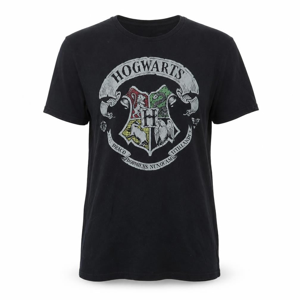Harry Potter Men's Black L Hogwarts Graphic Tee