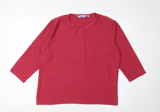 Honor Millburn Women's Red 3/4 Sleeve Top M