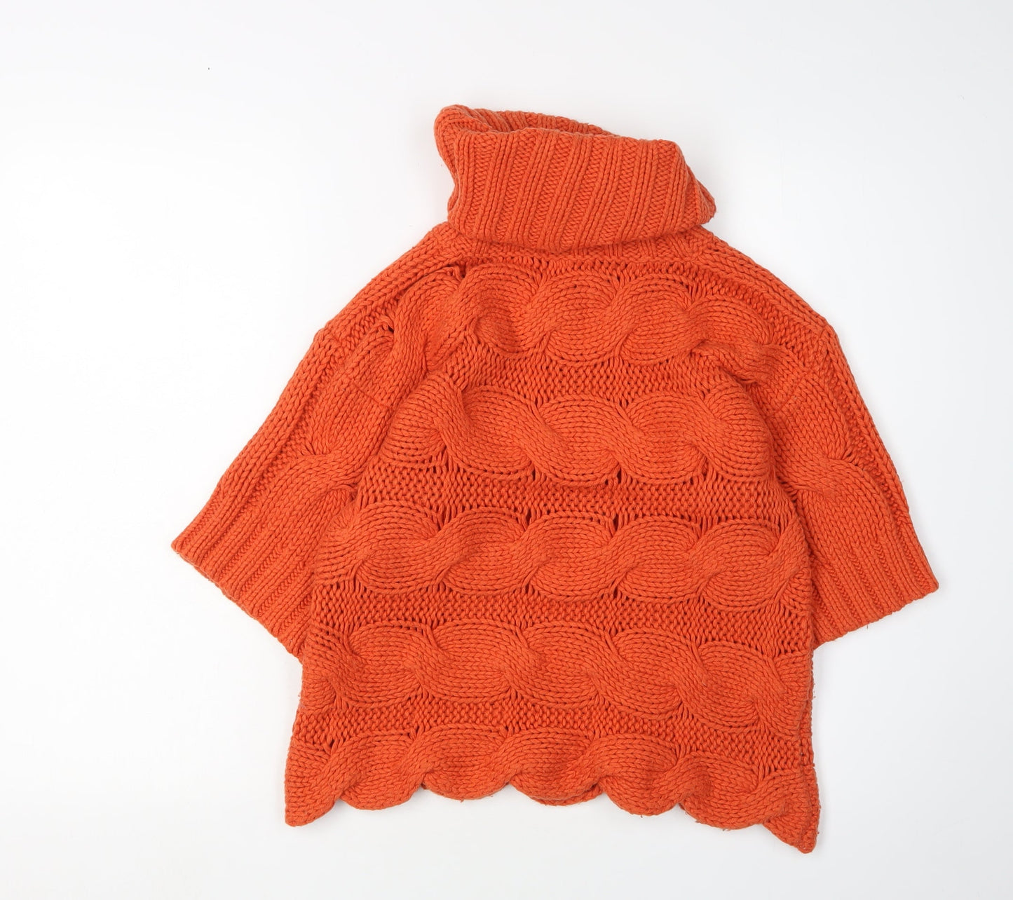 French Connection Women's Orange Roll Neck Pullover Jumper, S