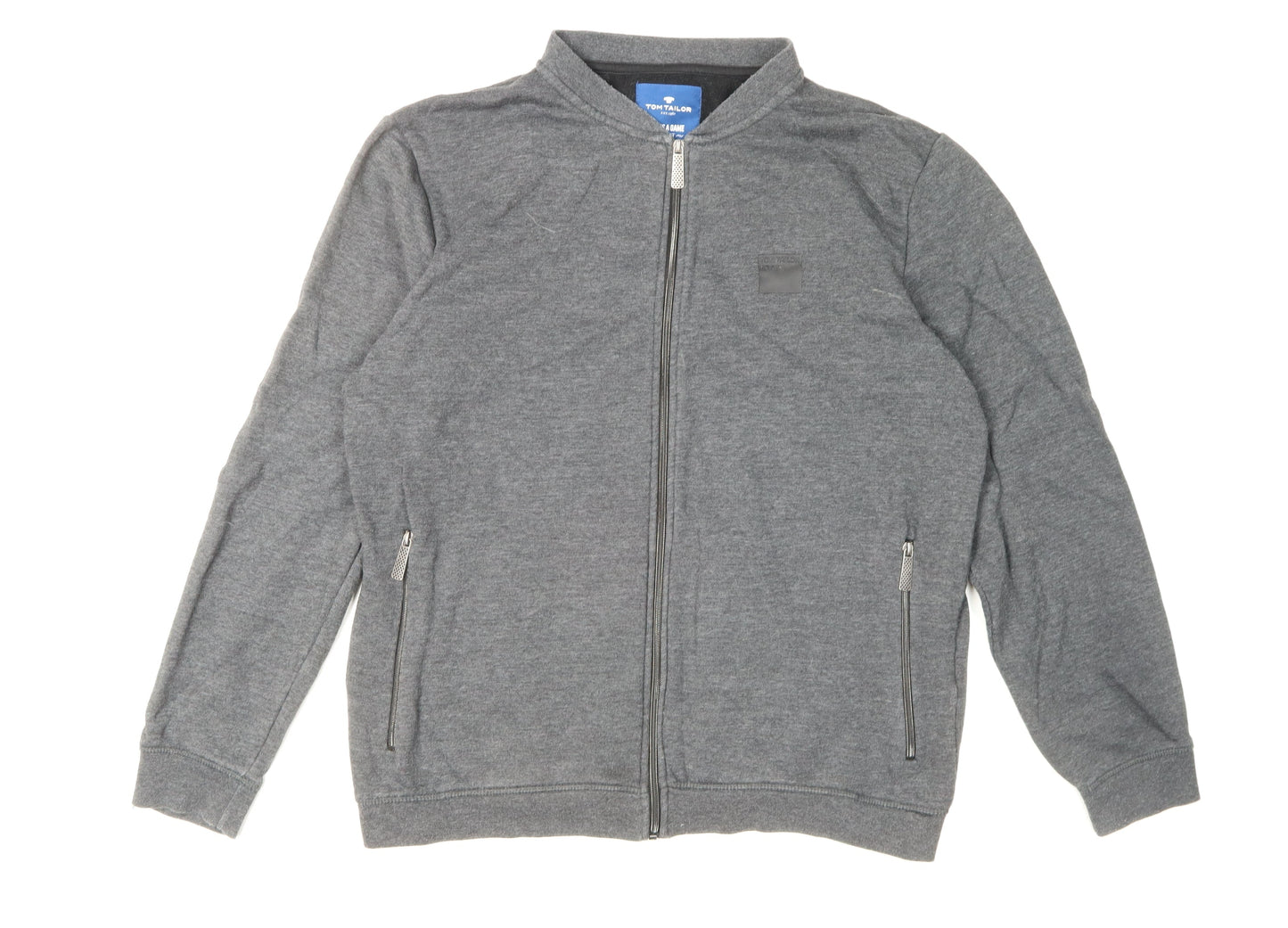 Tom Tailor Men's Grey Full-Zip Sweatshirt XL