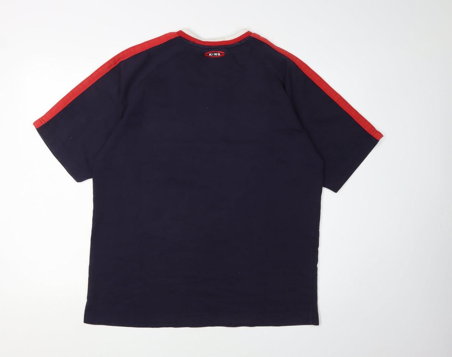 Puma Men's Blue V-Neck T-Shirt, Size L, Casual Wear