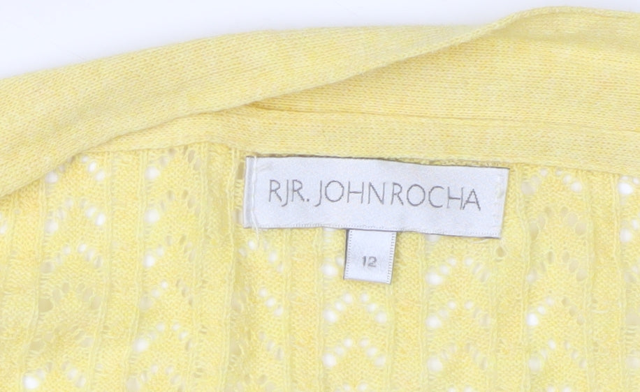 RJR John Rocha Yellow Women's Cardigan Size 12