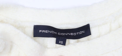 Close-up detail of French Connection Women's Ivory XS Jumper