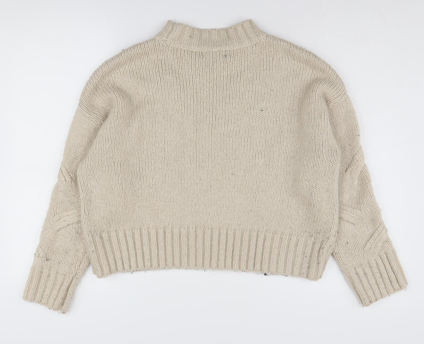 New Look Women's Beige Mock Neck Jumper M