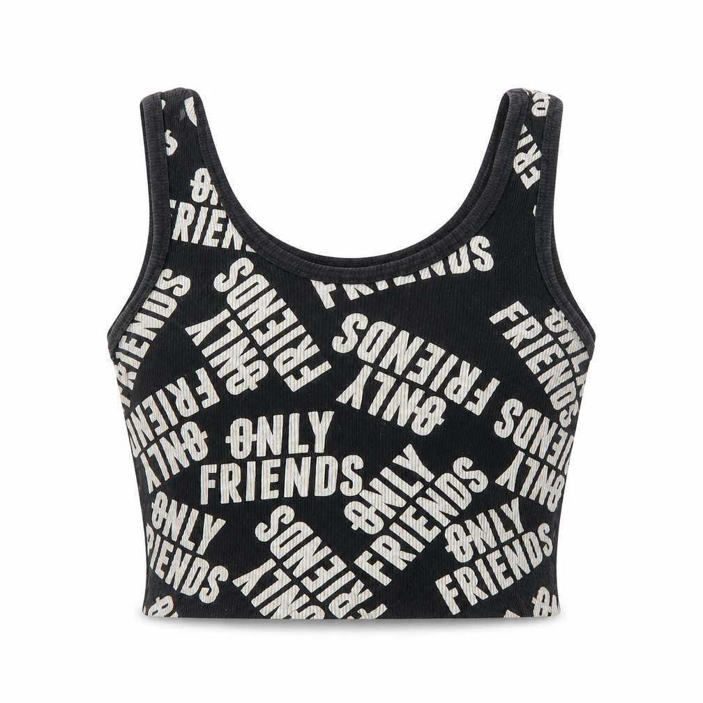 Pull & Bear Black Cropped Tank Women's Size 12