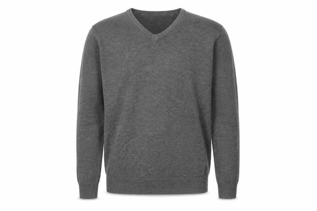 Marks & Spencer Men's Grey V-Neck Pullover Jumper S