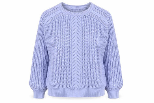 Marks & Spencer Women's Purple Cable-Knit Jumper Size 14