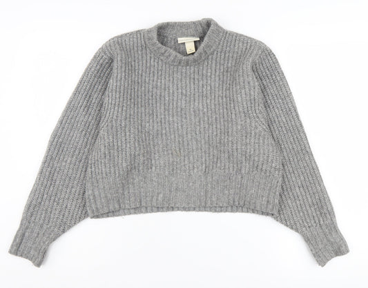 Monki Women's Grey Pullover Jumper XS