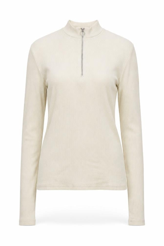 Pull&Bear Beige Women's Henley Sweatshirt Size 8