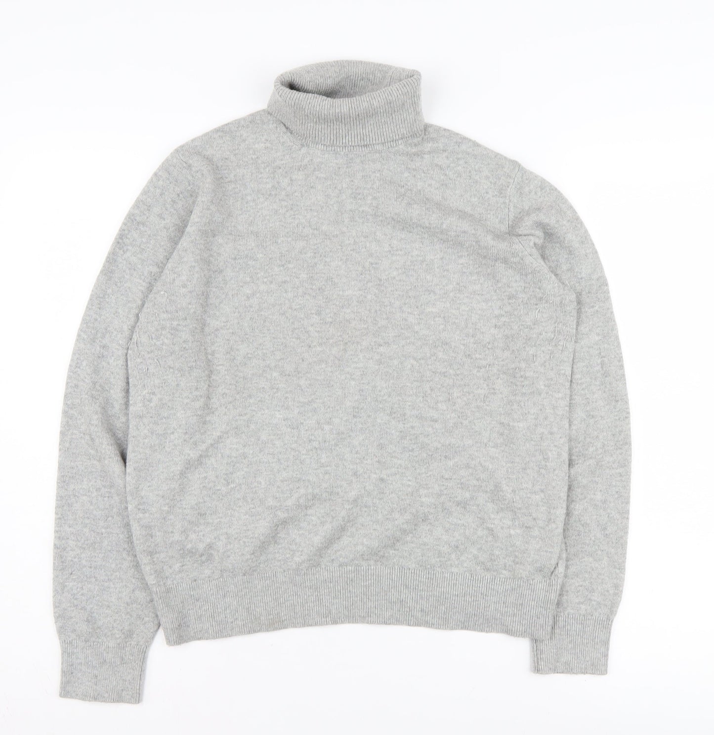 Marks and Spencer Women's Grey Roll Neck Jumper S