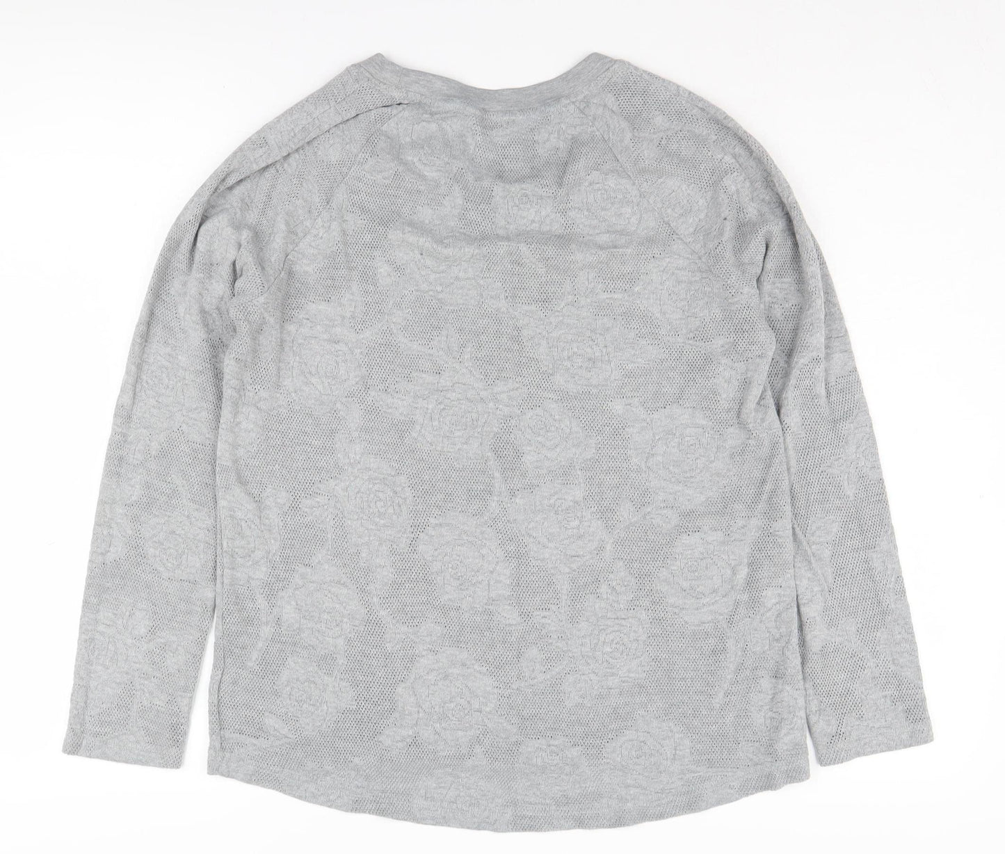 Next Women's Grey Floral Pullover Jumper Size 14