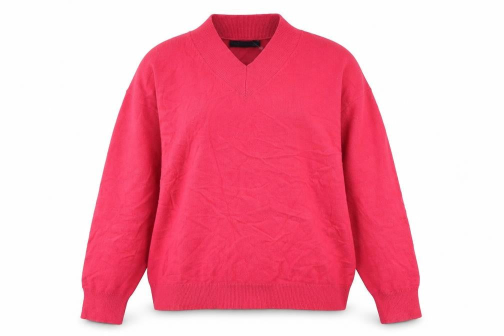 Marks & Spencer Women's Red V-Neck Jumper, Medium