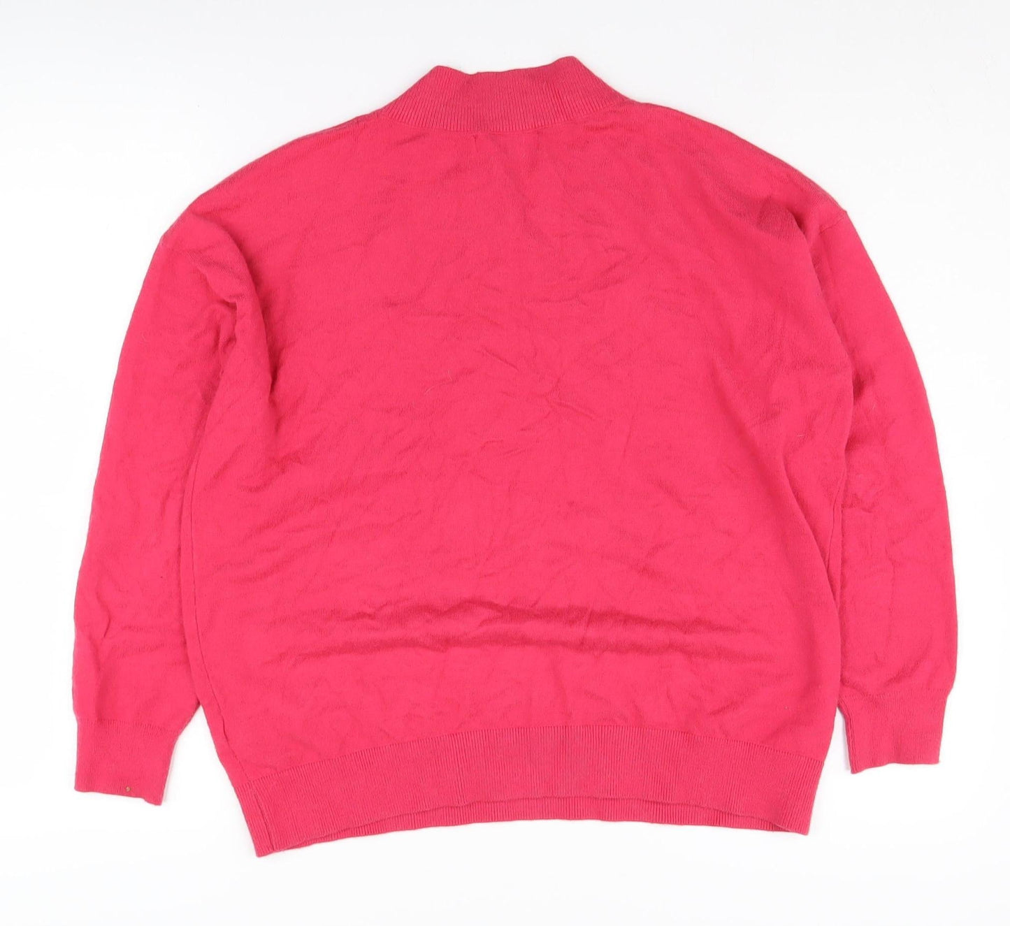 Marks and Spencer Women's Red V-Neck Jumper, Medium