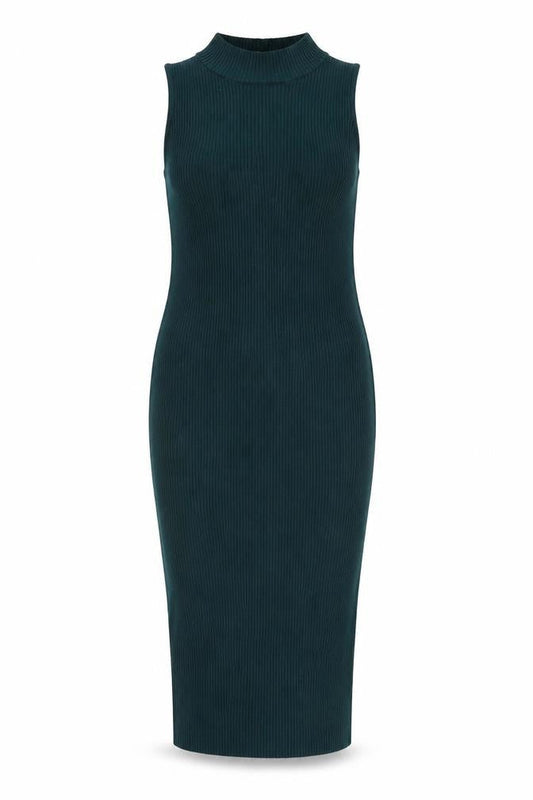 Miss Selfridge Green Bodycon Mock Neck Dress Size 12