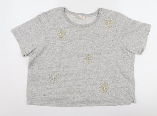 Marks and Spencer Women's Grey T-Shirt Size 18