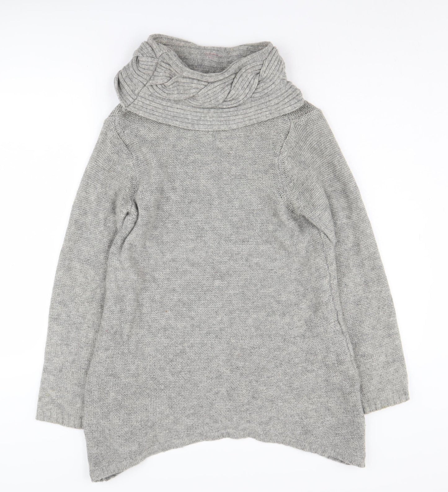 Marks and Spencer Women's Grey Cowl Neck Pullover Size 8