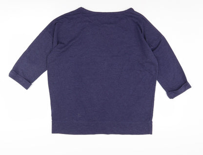 Marks & Spencer Women's Blue Studded T-Shirt Size 12