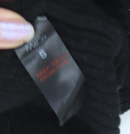 M&Co Women's Black Mock Neck Pullover Jumper, S