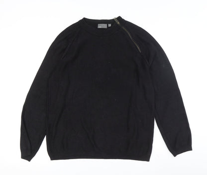 Additional front view of Mexx Men's Black Cotton jumper, size S