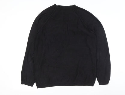 Back view of Mexx Men's Black Cotton jumper, size S