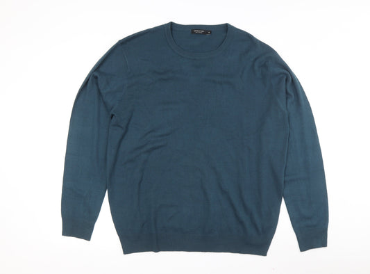 Capsule Men Blue Crew Neck XL Pullover Jumper