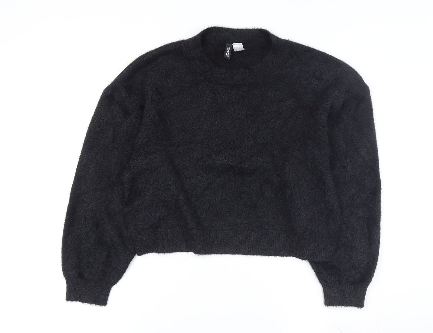 H&M Women's Black Pullover Jumper, M, Crew Neck