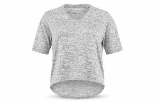 New Look Women's Grey V-Neck Pullover Jumper Size S