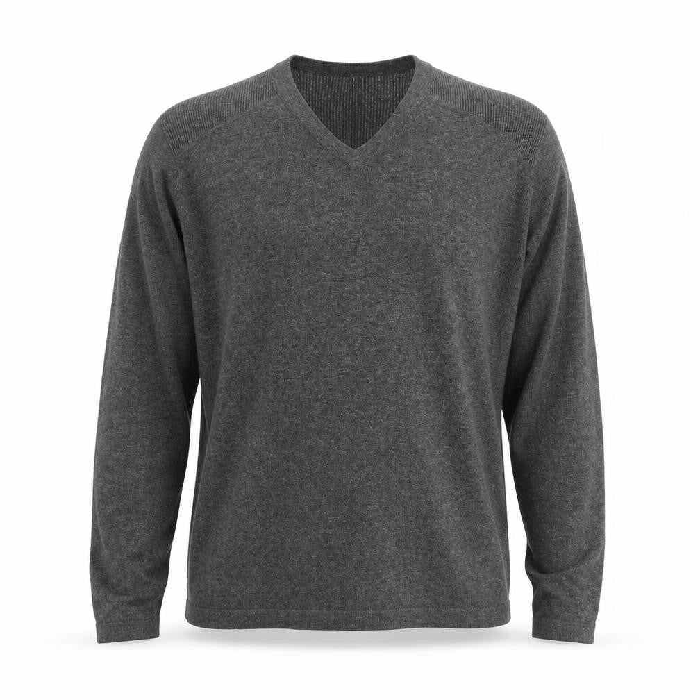 Mexx Men's Grey V-Neck Pullover Jumper Size L