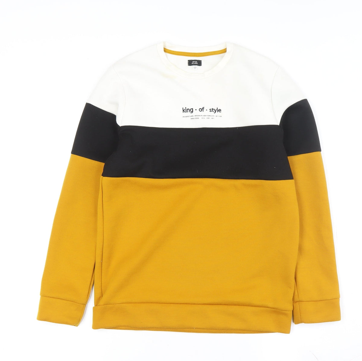 Additional front view of River Island boys’ multi crew neck pullover sweatshirt 11-12y