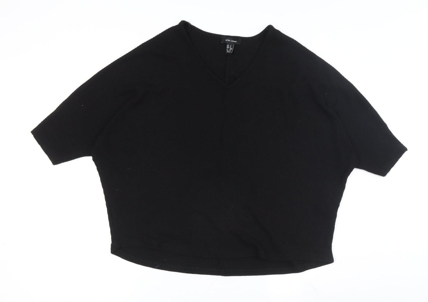 New Look Women's Black V-Neck Pullover Jumper S