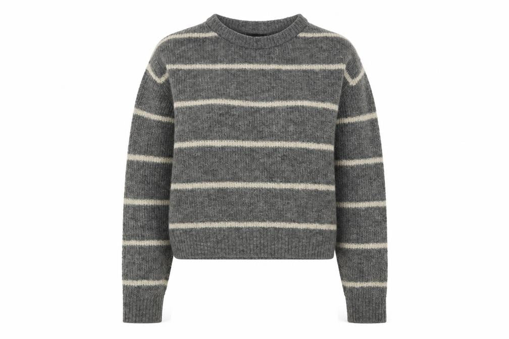 Divided Women’s Grey Striped Pullover Jumper S