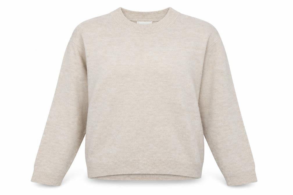 H&M Women's Beige Mock Neck Pullover Jumper XS