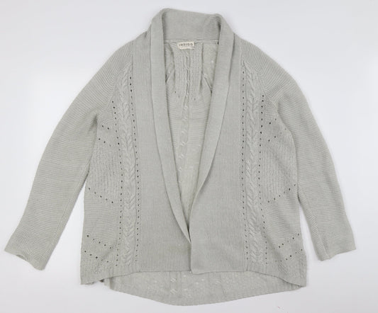 Marks and Spencer Women's Grey Cardigan UK 14 Cable-Knit