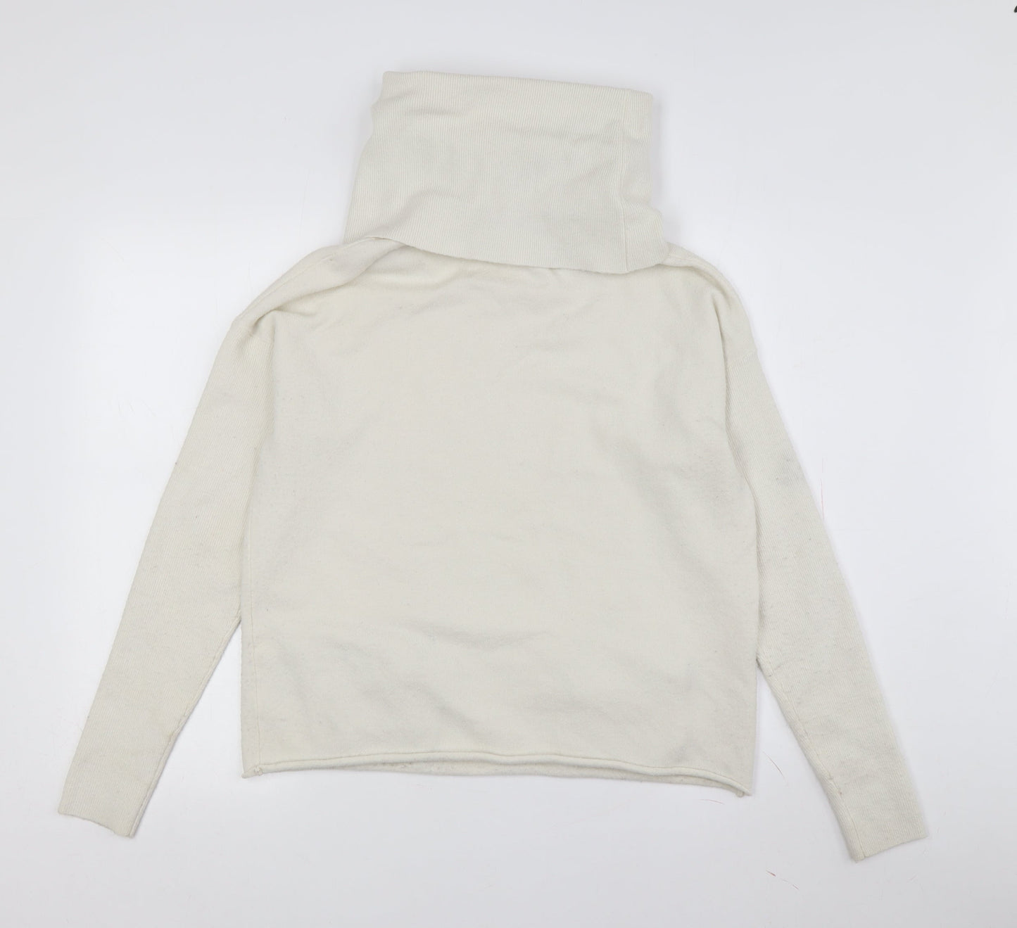 Tuzzi Women's White Cowl Neck Pullover Jumper, Size 8