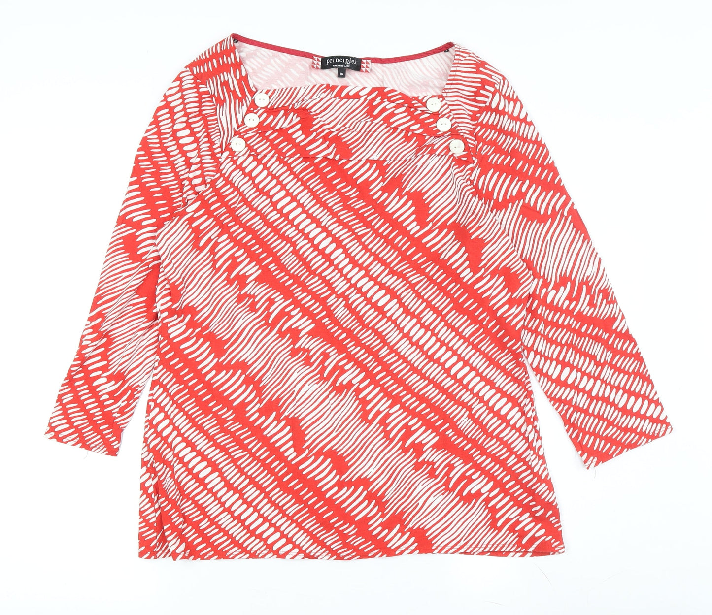 Principles Women's Red Boat Neck Top Size 16