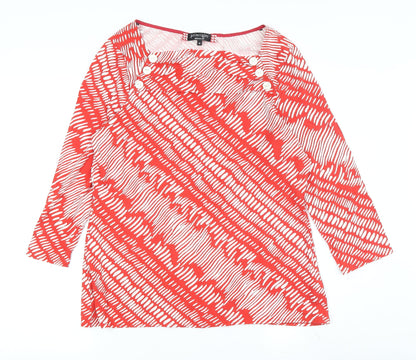 Additional front view of Principles Women's Red Boat Neck Top, size 16