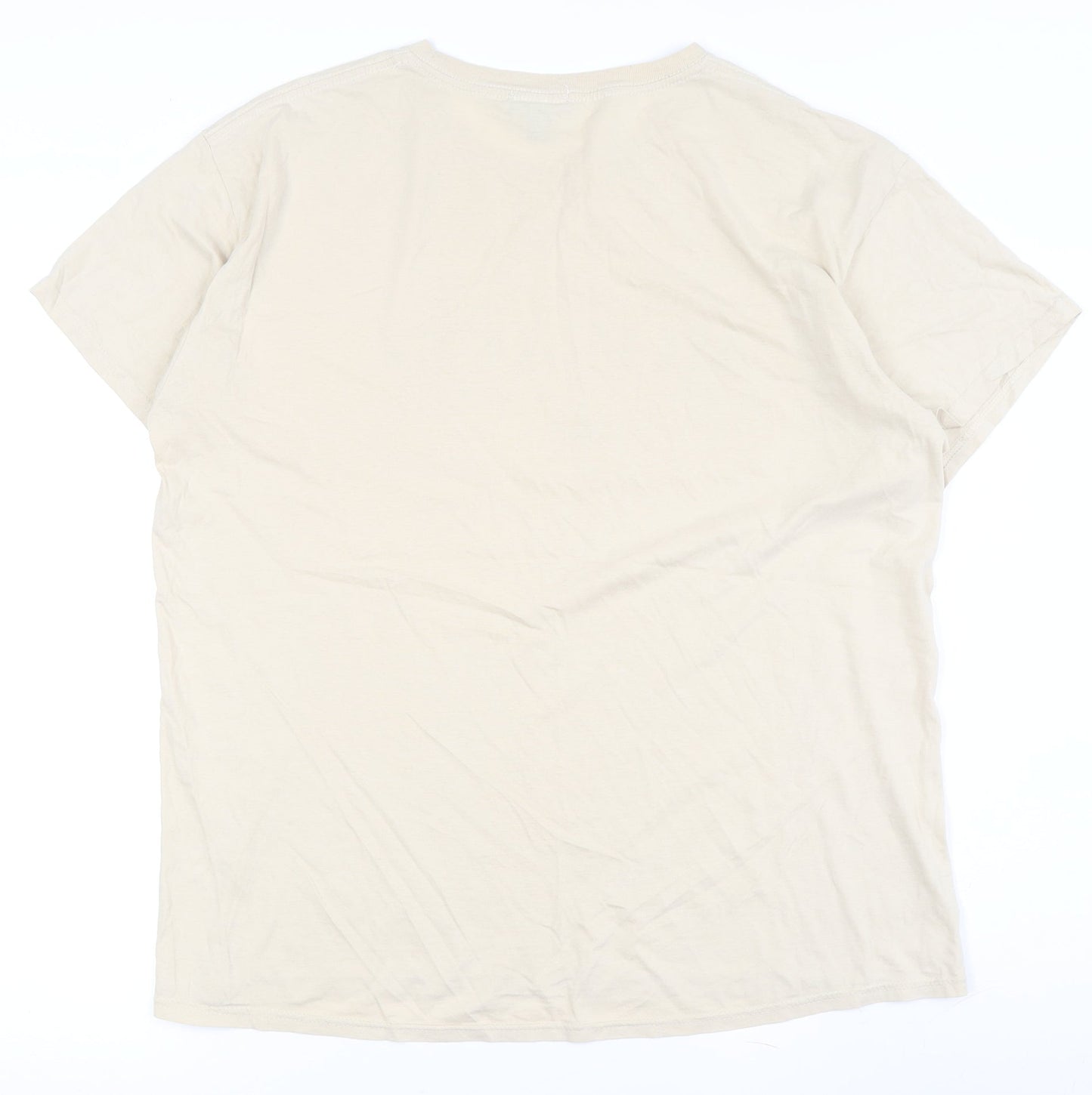 boohooMAN Beige Nautical Men's T-Shirt, Size S