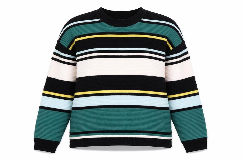 H&M Women's Striped Pullover Jumper - S, Multicoloured