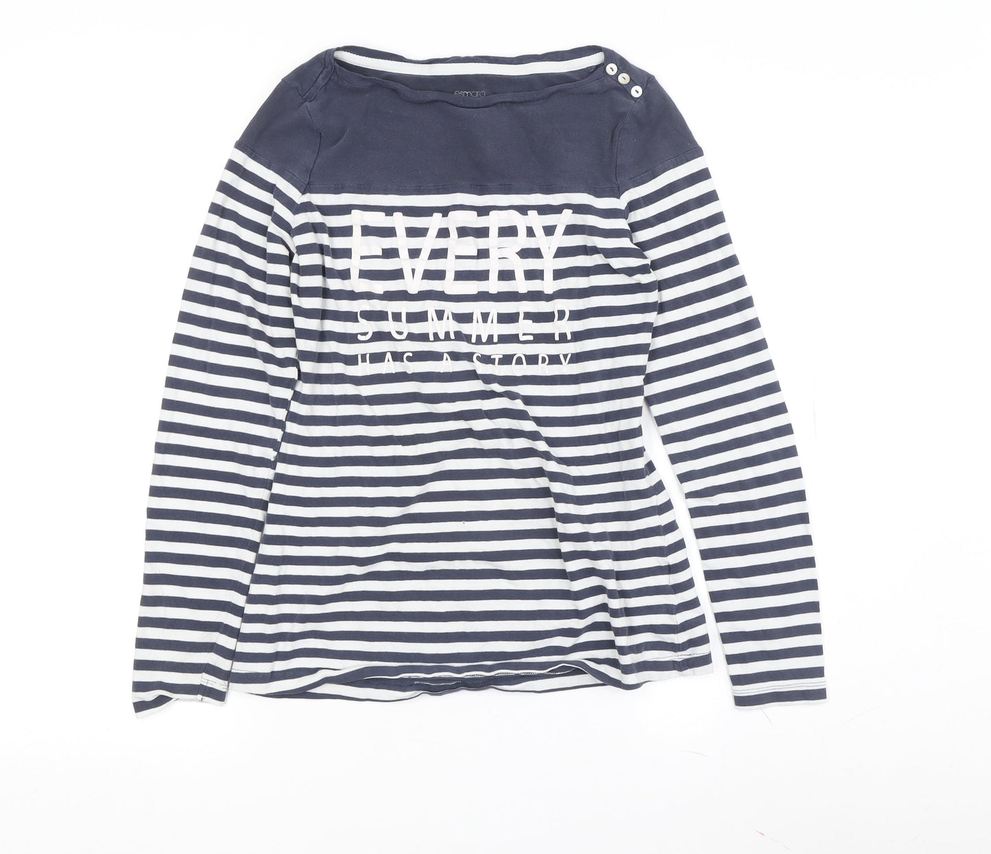 Esmara Women's Blue Striped T-Shirt Size 12