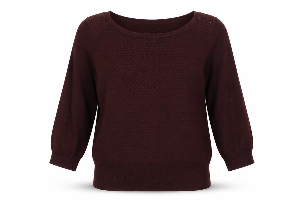 Oasis Women's Red Medium Boat Neck Pullover Jumper