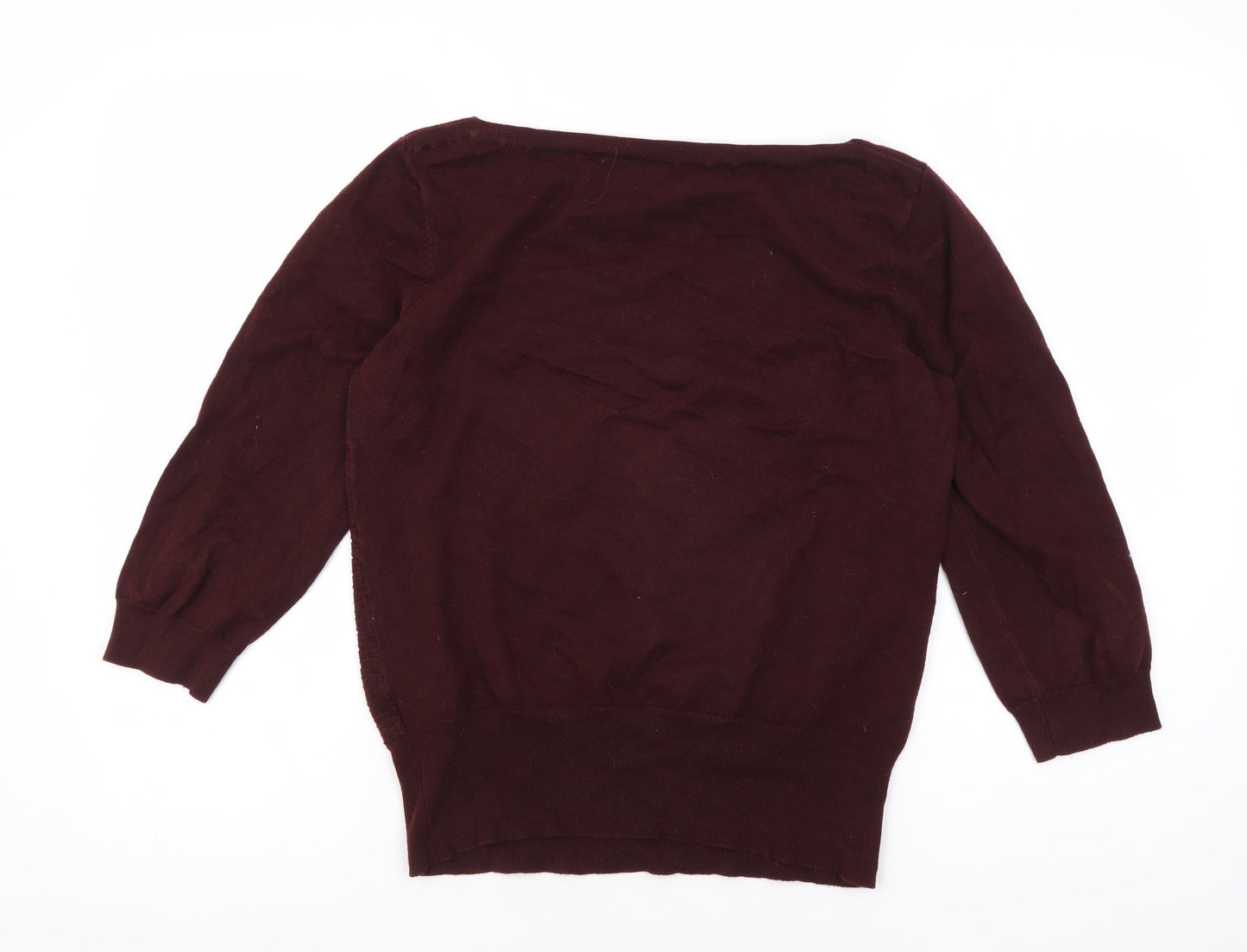 Oasis Women's Red Medium Boat Neck Pullover Jumper