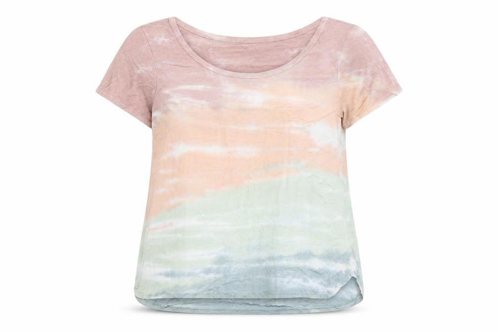 Cable Gauge Women's Multicoloured Basic T-Shirt, Scoop Neck Size S