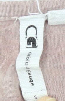 Brand and care label for Cable Gauge Women's Multicoloured Basic T-Shirt, Scoop Neck, size S