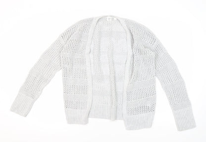 Gap Women's Grey Cardigan Knit Medium Light Open