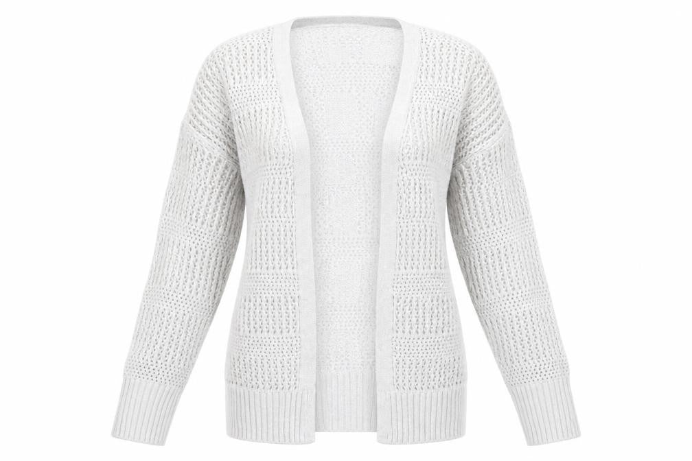 Gap Women's Grey Cardigan Knit Medium Light Open