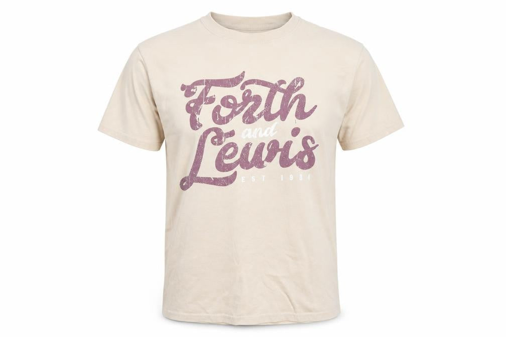 Forth and Lewis Men's Beige Medium Cotton T-Shirt