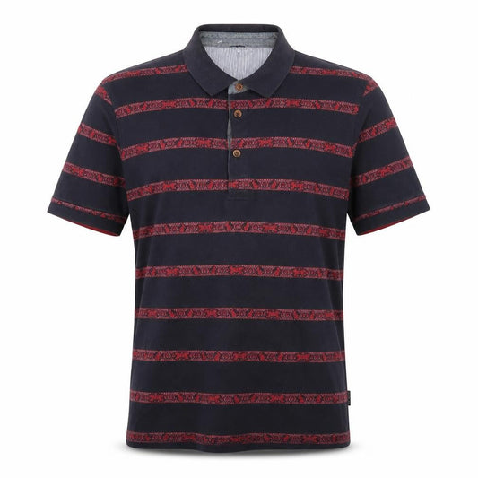 Ted Baker Men's Black Striped Polo Shirt L