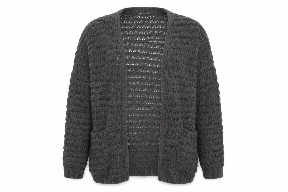 River Island Women's Grey Cardigan M Knitwear