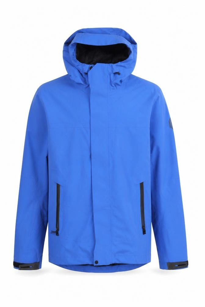 Marks & Spencer Men's Blue Waterproof Rain Coat, Size S, Hooded
