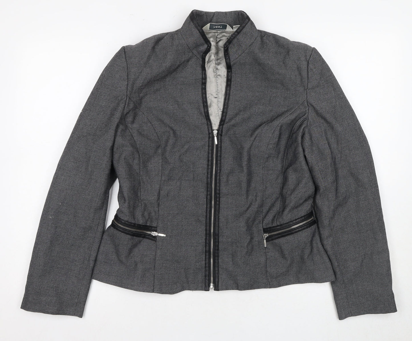Next Women's Grey Zip Jacket Size 14